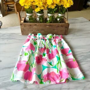 Lilly Pulitzer•S•Elastic Waist Avery Skirt/Belt•Fully-Lined•”Had Me a Blast”🌼